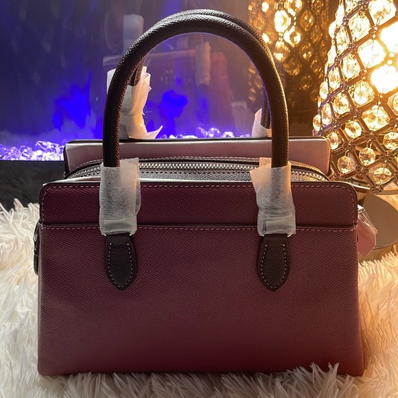 ❤️COACH Mini Darcie Carryall Satchel Crossbody ~ Silver/Light Raspberry Multi - Picture 3 of 16